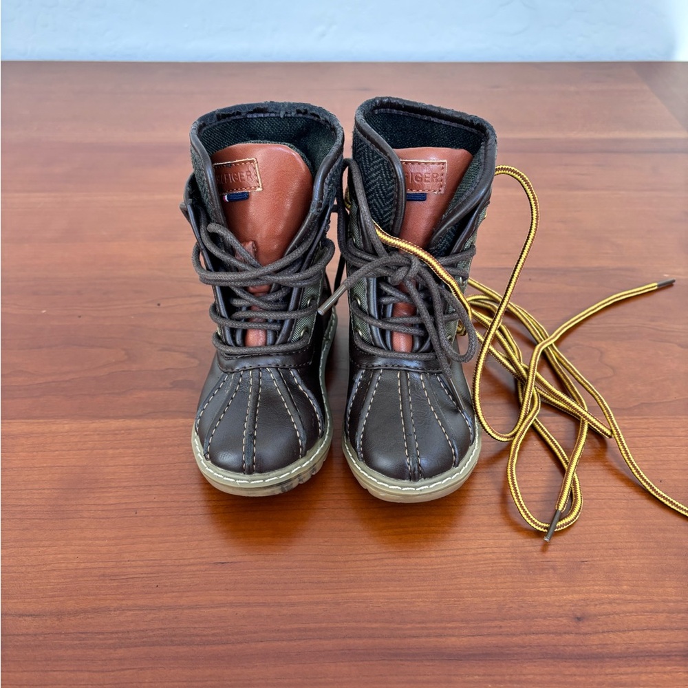 Tommy Hilfiger Brown and Tan Duck Boots